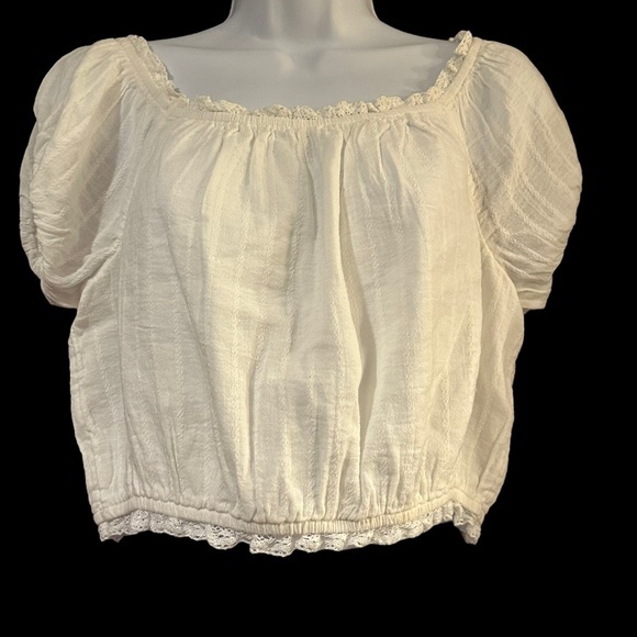 American Eagle Outfitters Tops - American Eagle Off-Shoulder Crop Top - Size Small, White-Gently Used